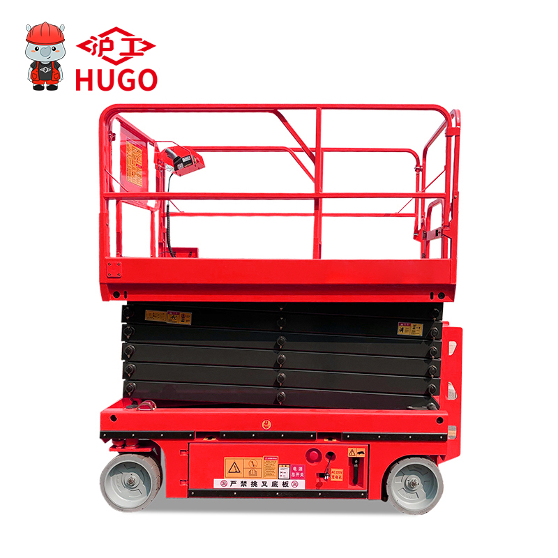 HUGO 6M 300KG Tavolo elevatore di lavoro con altezza della piattaforma elevatrice idraulica mobile per esterni completamente autosollevante